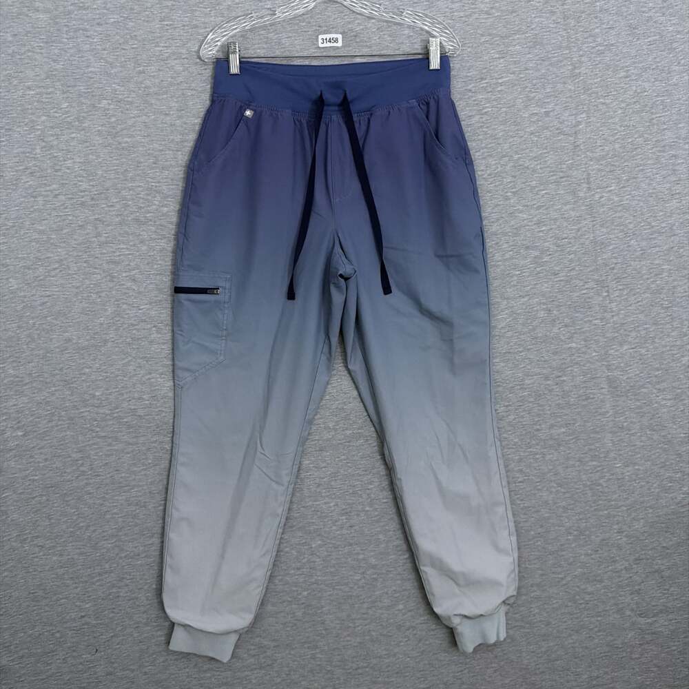 FIGS Womens Size M Blue Ombre Dip Dye Yala Zamora Jogger Scrub Pants